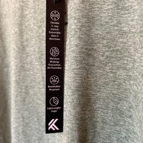 Women's Kyodan Green Heather Short Sleeve Tee L - Picture 2 of 5